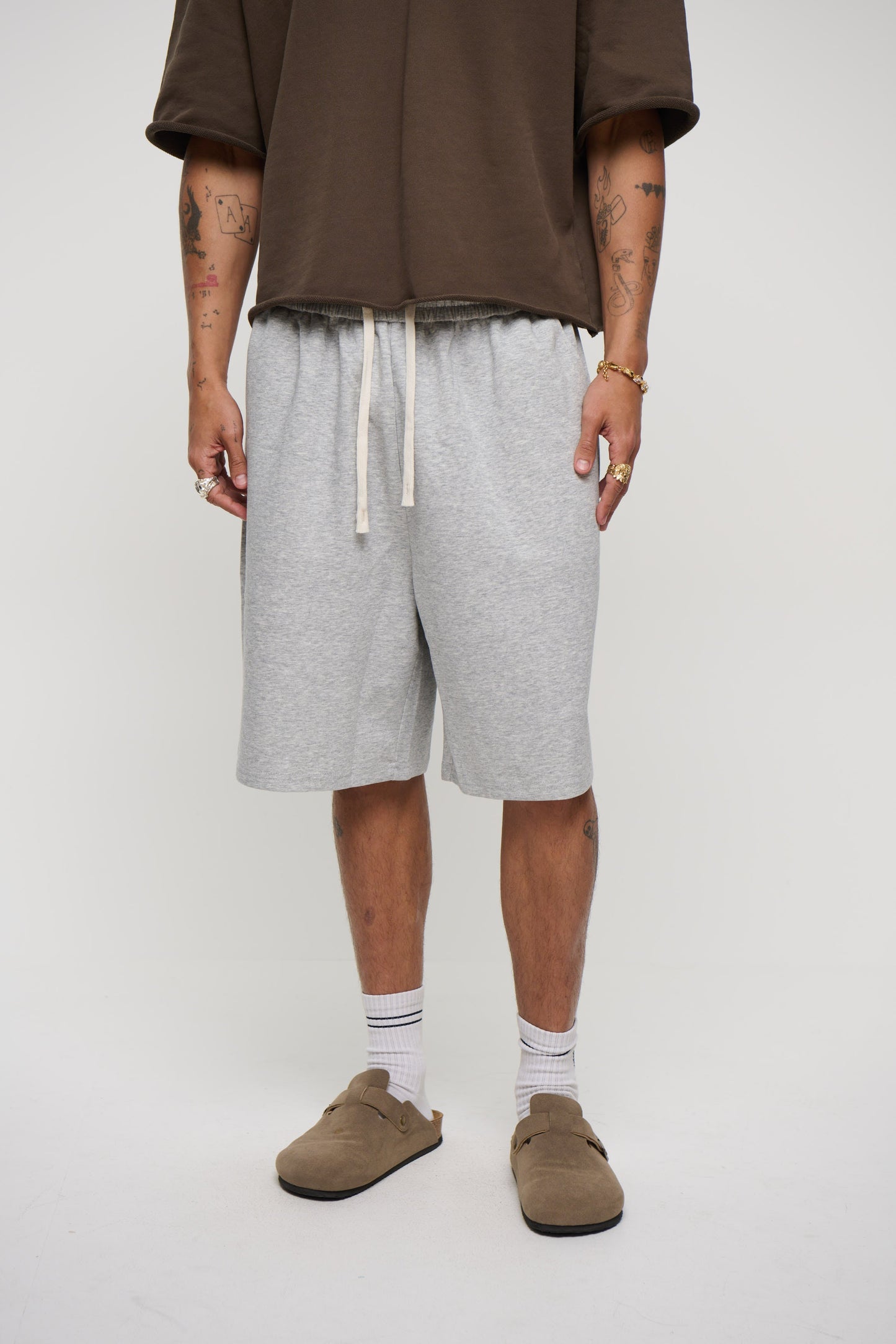 Drop Cotton Short Grey