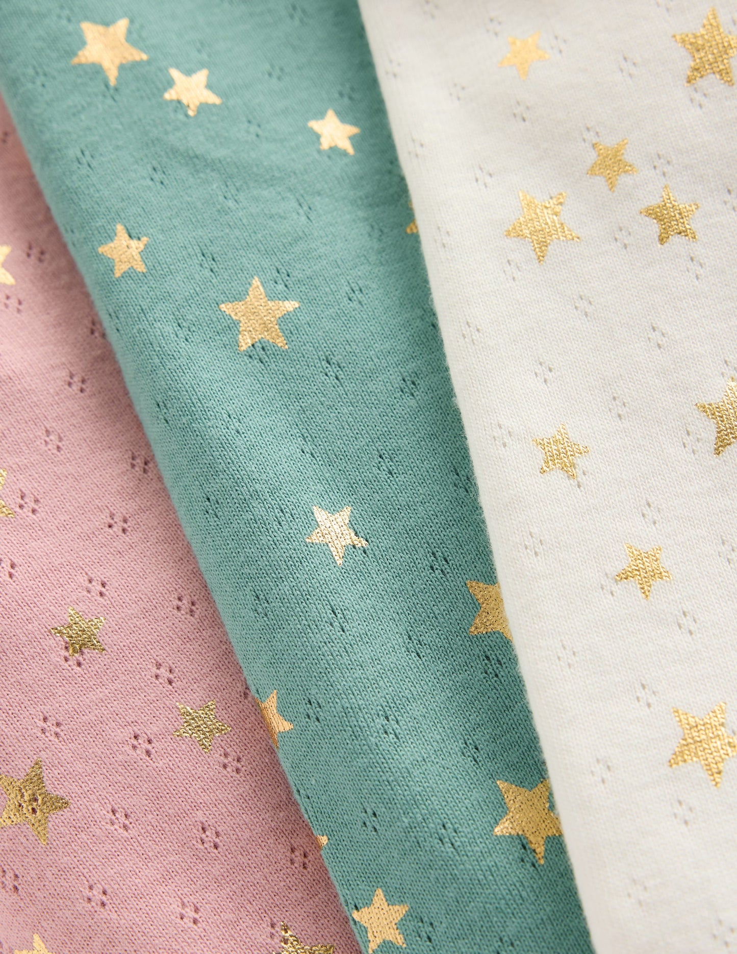 3-pack Pointelle Leggings-Multi Foil Stars