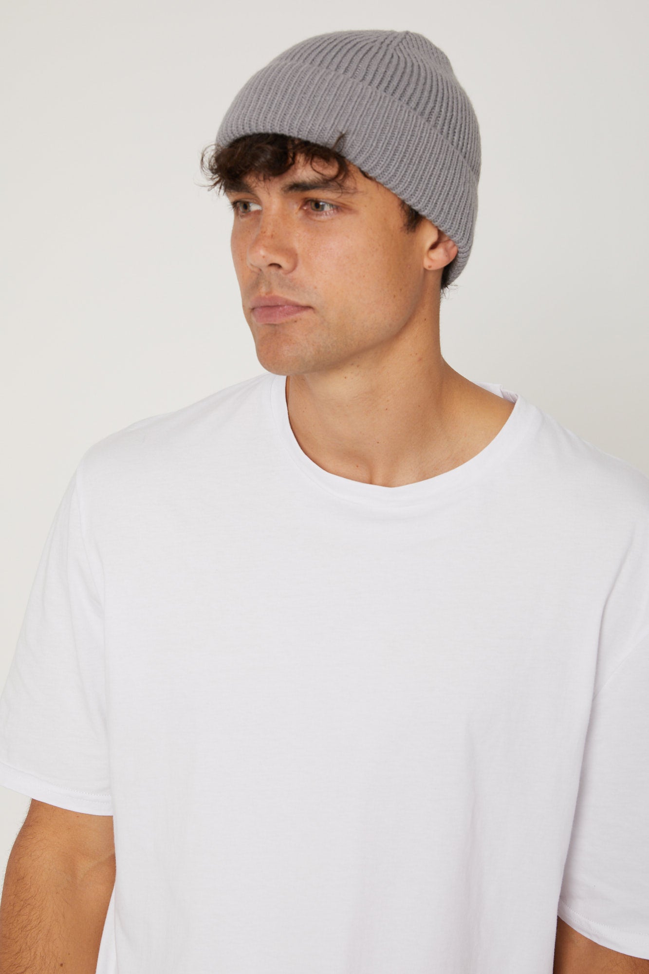 Folded Beanie Grey