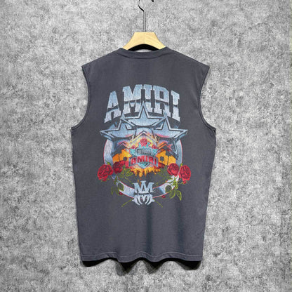 Amiri tank top five-star rose print