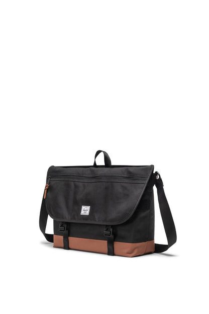 Herschel Cove Messenger Black/Saddle Brown