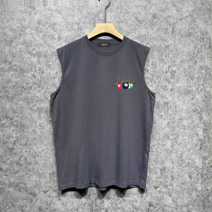 Amiri tank top billiard cue printing
