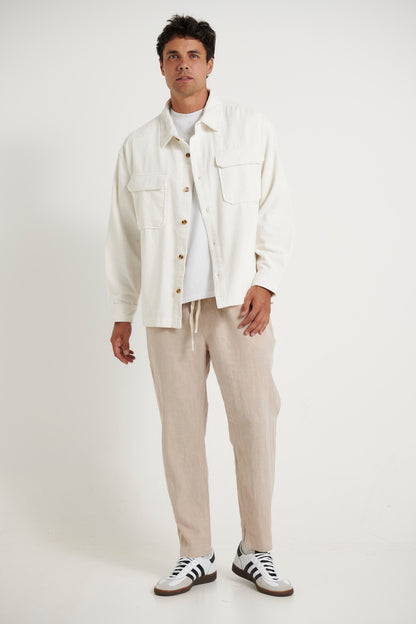 Dion Cord Overshirt Ivory