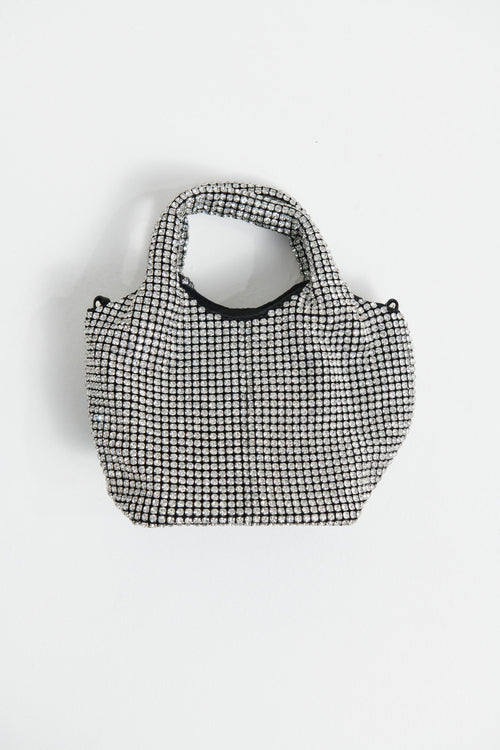 Janelle Rhinestone Bag Silver