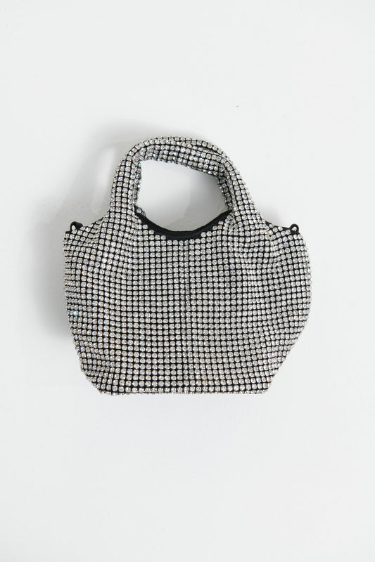 Janelle Rhinestone Bag Silver