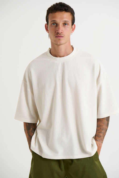 Colin Soft Texture Tee White - FINAL SALE
