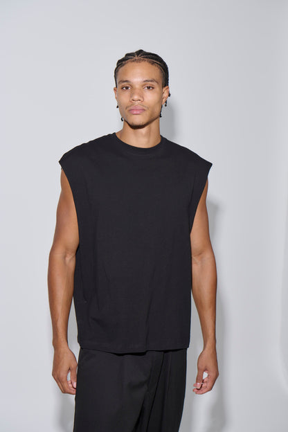 Elijah Soft Cotton Tank Black - FINAL SALE