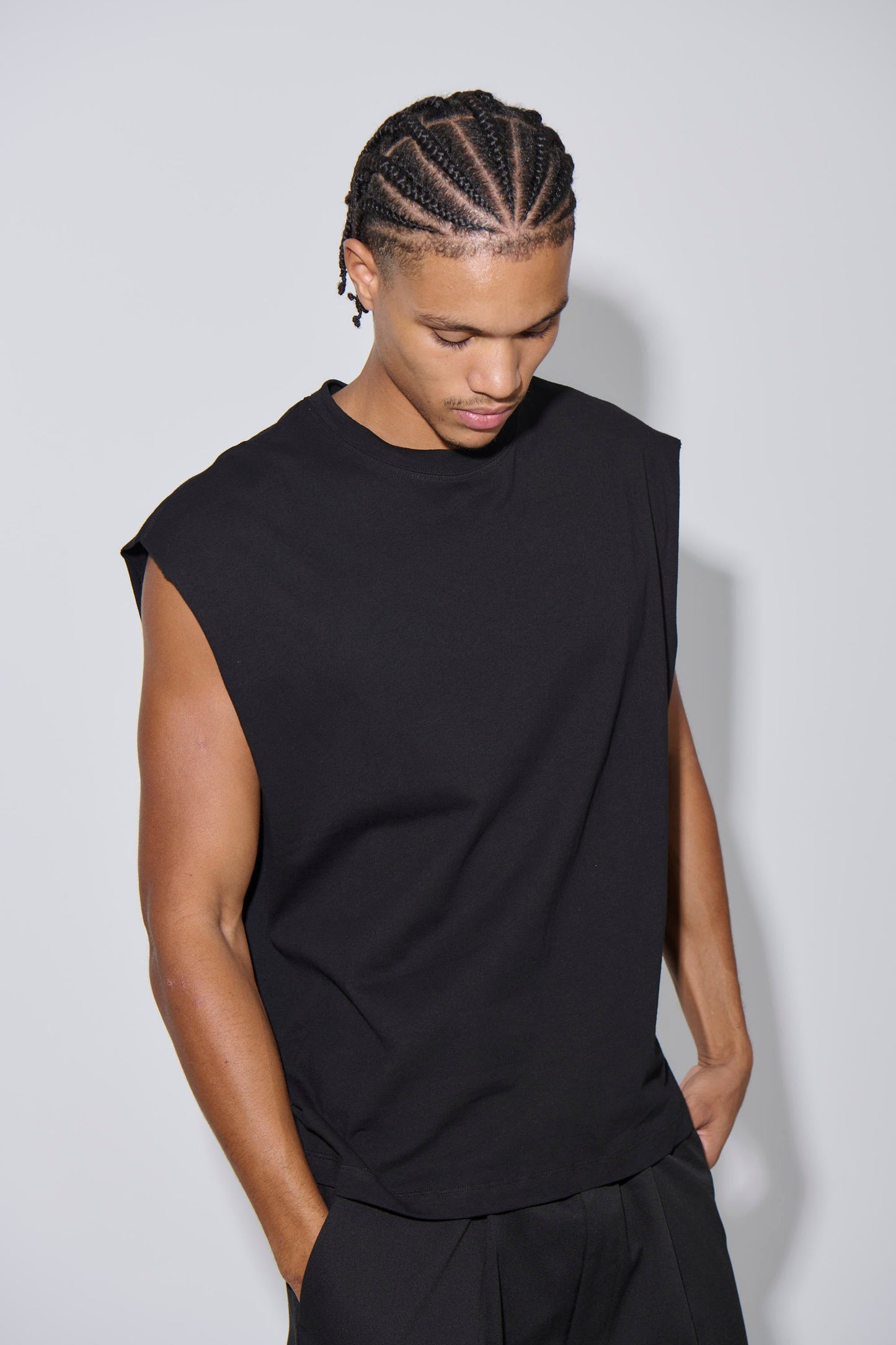 Elijah Soft Cotton Tank Black - FINAL SALE