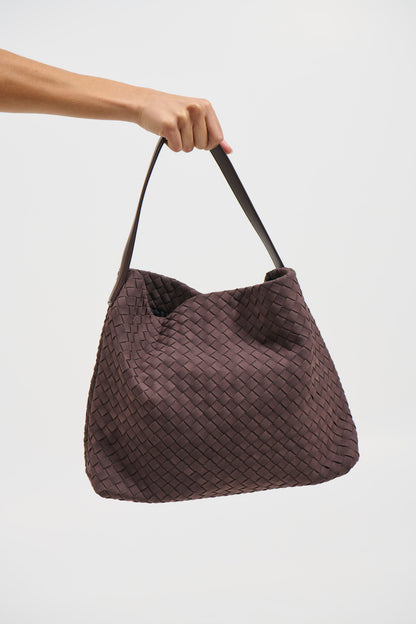 Anya Woven Tote Bag Brown