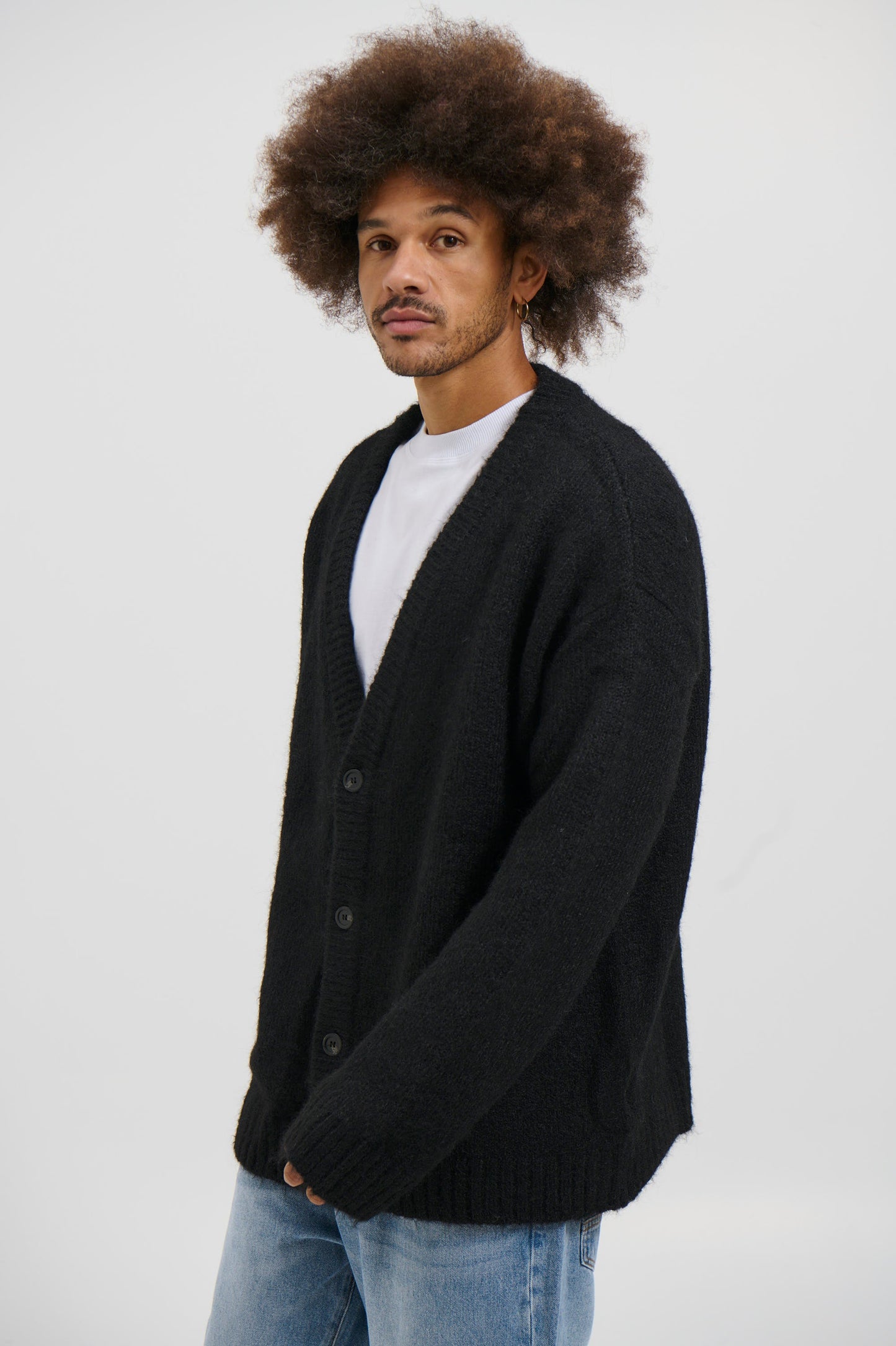 Knitted Oversize Cardigan Black - FINAL SALE
