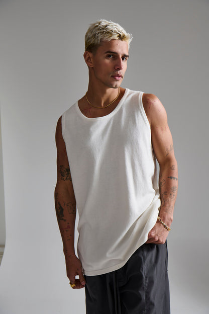 Isaac Knitted Tank White
