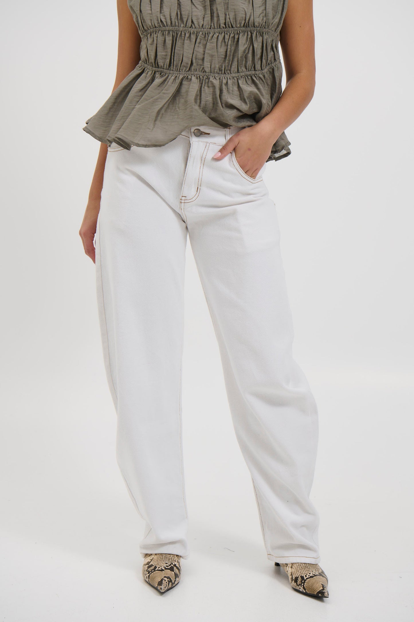 Horseshoe Denim White