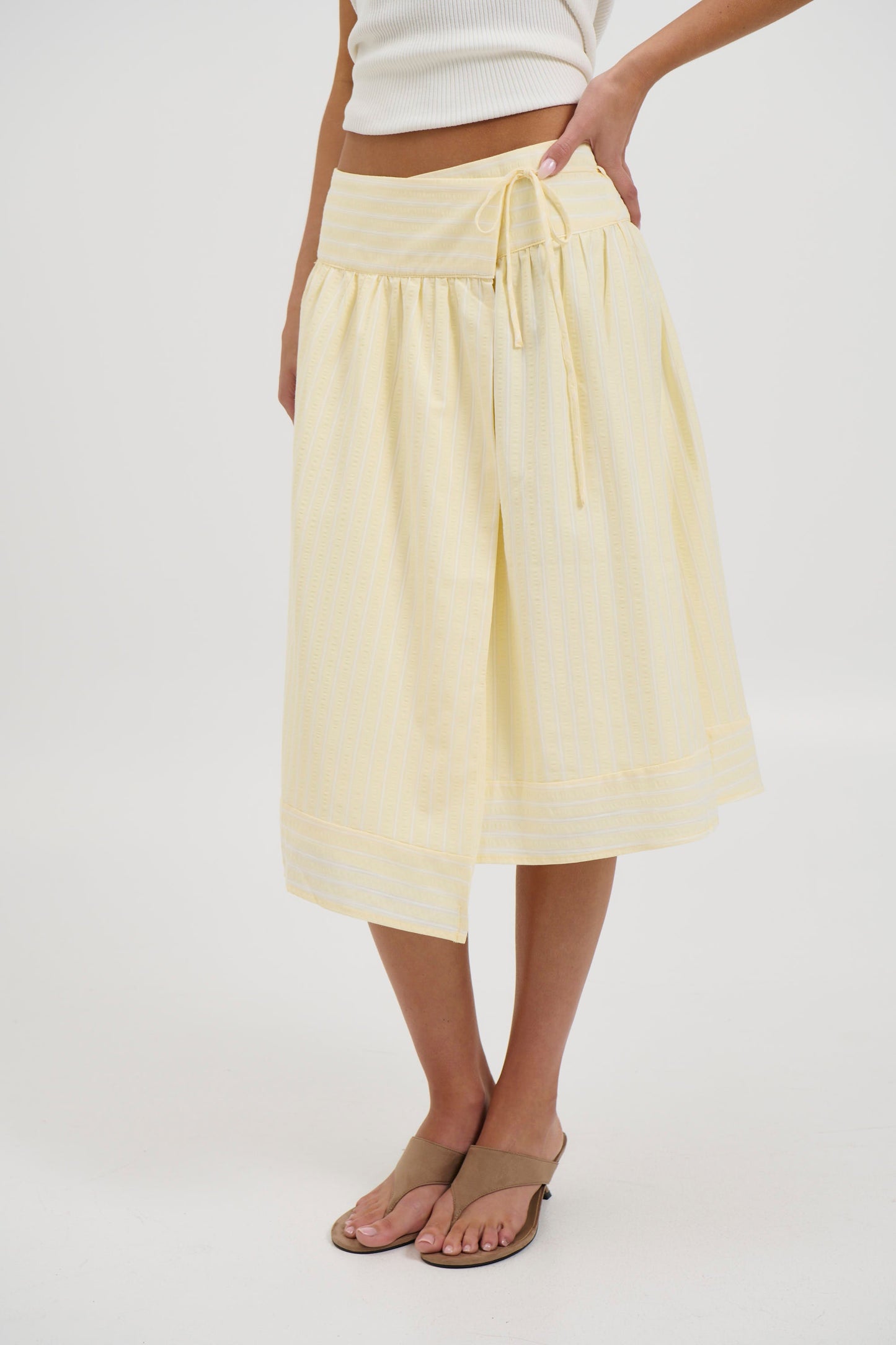 Chase Midi Skirt Lemon