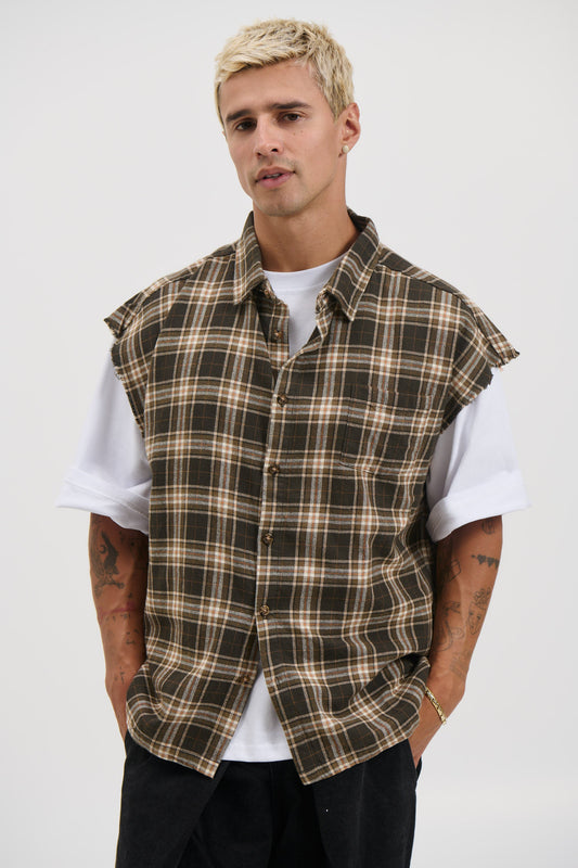 Brooklyn Check Cutoff Brown