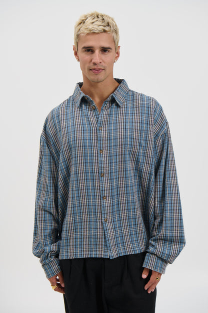 Brooklyn Check Shirt Blue