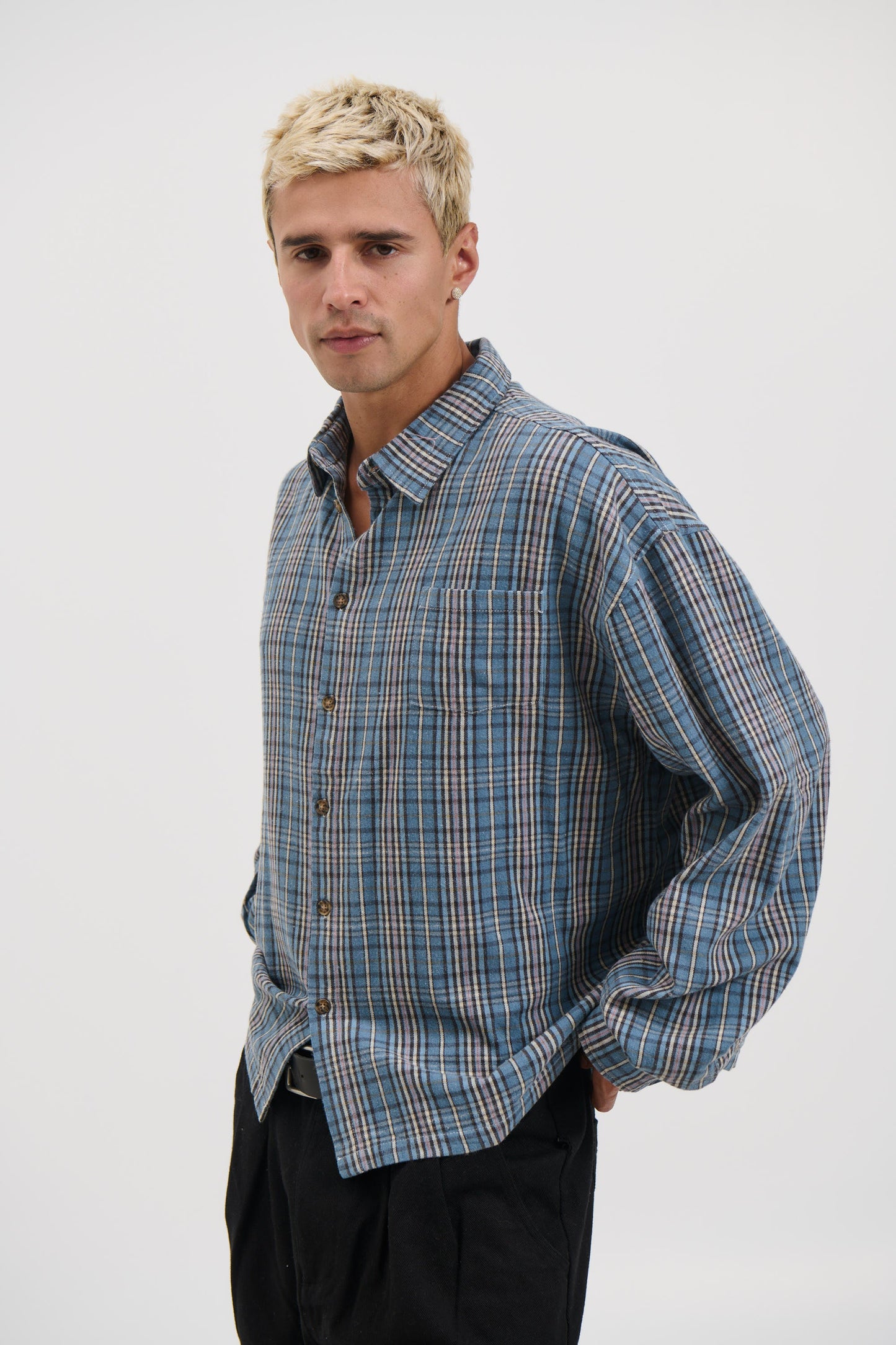 Brooklyn Check Shirt Blue