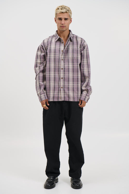 Brooklyn Check Shirt Lilac
