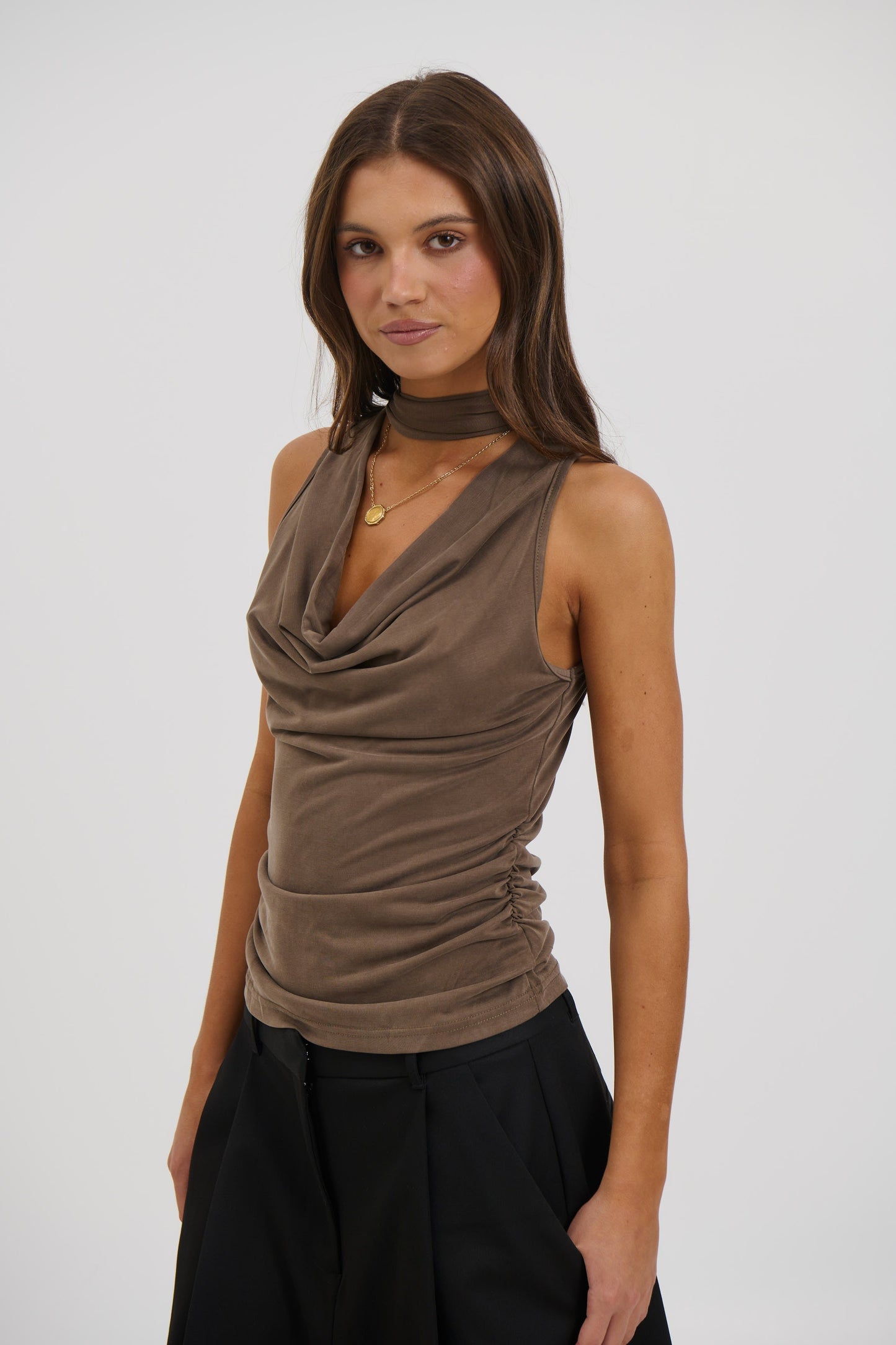Eliza Top Brown - FINAL SALE