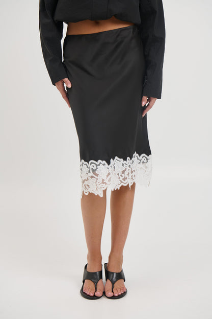 Anchored Midi Skirt Noir