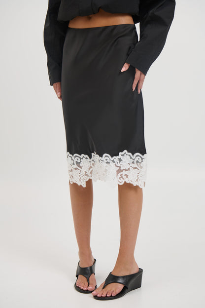 Anchored Midi Skirt Noir