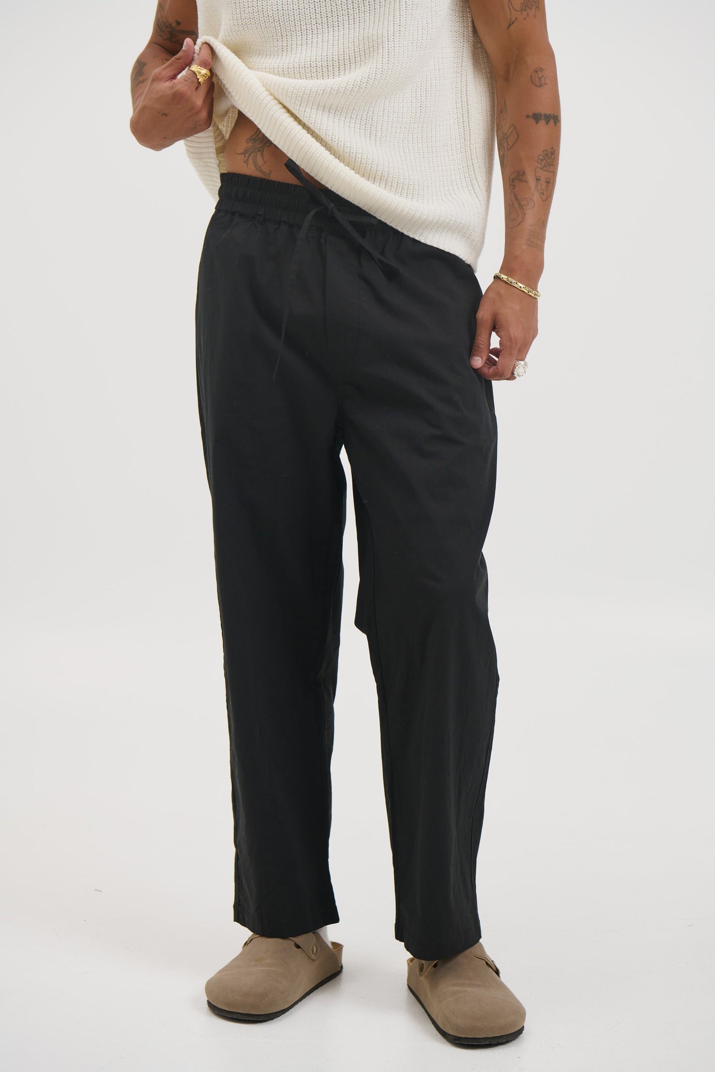 Andy Relaxed Cotton Pant Black - FINAL SALE