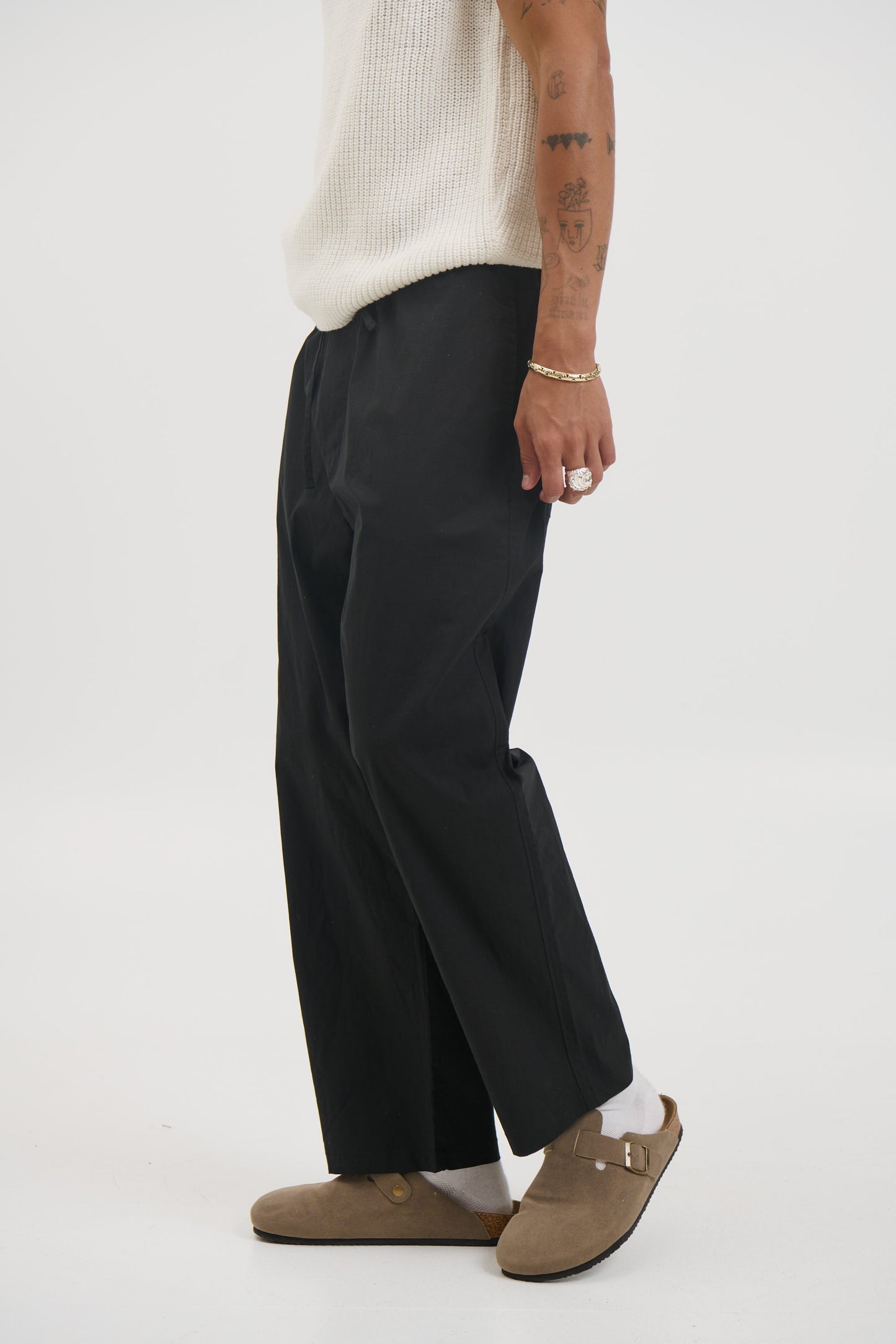 Andy Relaxed Cotton Pant Black - FINAL SALE