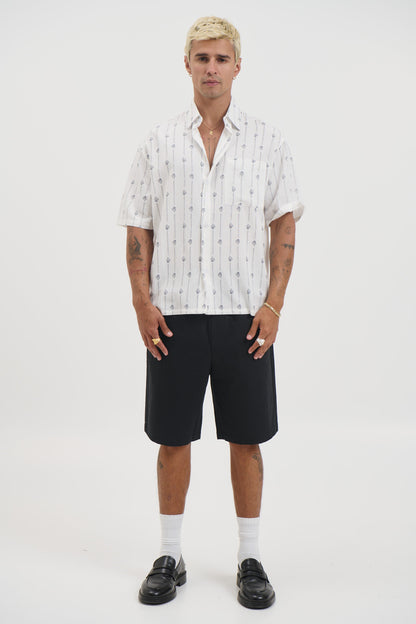 Jayden Stripe Floral Shirt White - FINAL SALE