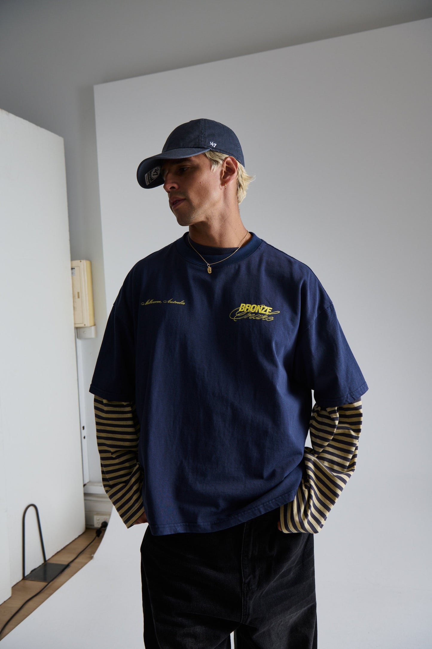 Bronze Snake Signature Tee Navy
