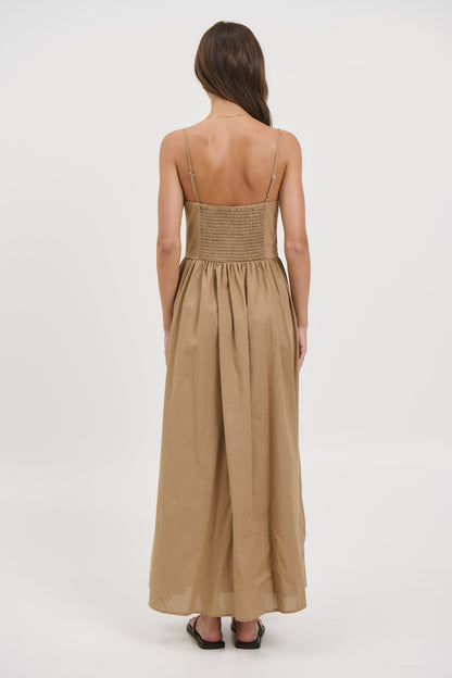 Abbie Maxi Dress Latte - FINAL SALE