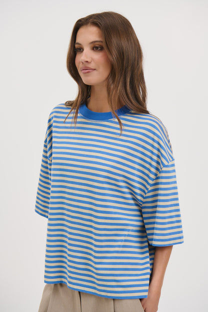 Bloom Short Sleeve Mickey Blue Stripe