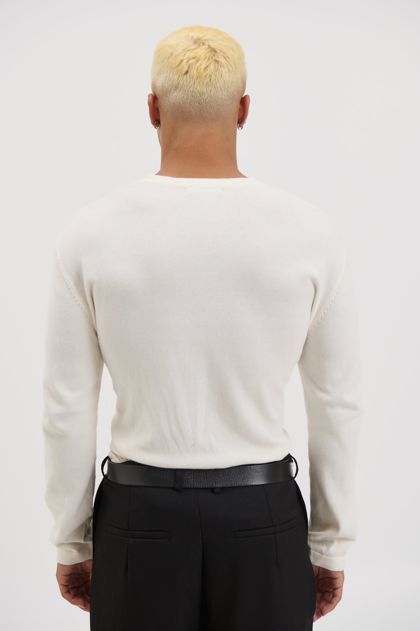 Jackson Fitted Henley White