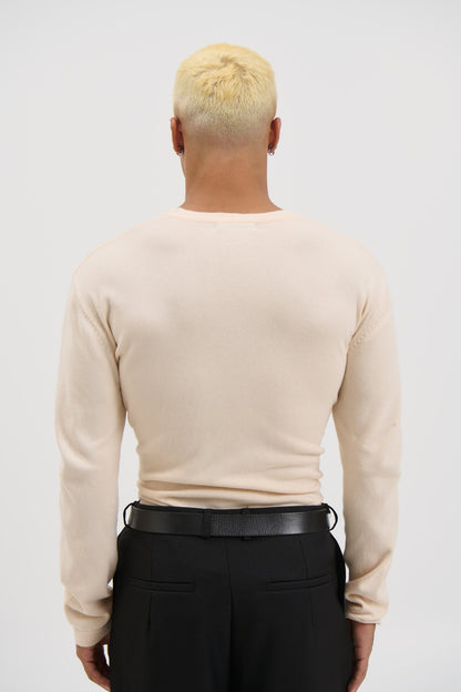 Jackson Fitted Henley Ivory