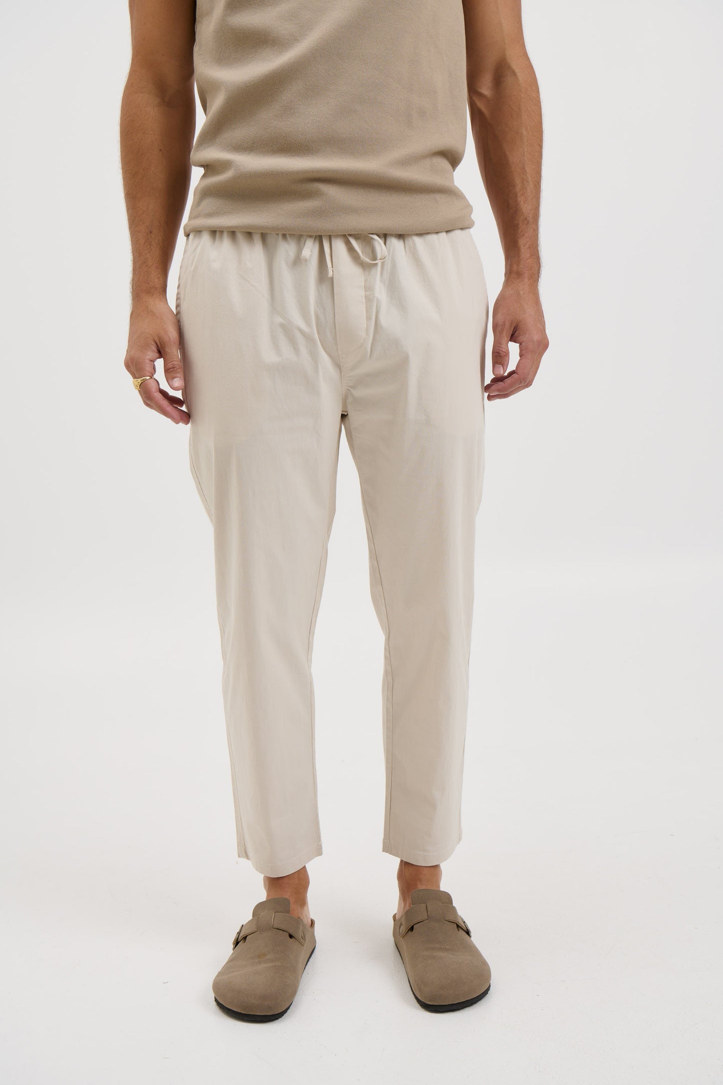 Locky Straight Pant Stone - FINAL SALE