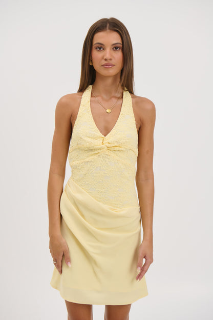 Eva Mini Dress Lemon