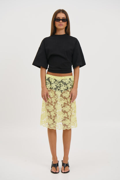 Envy Lace Skirt Lemon - FINAL SALE
