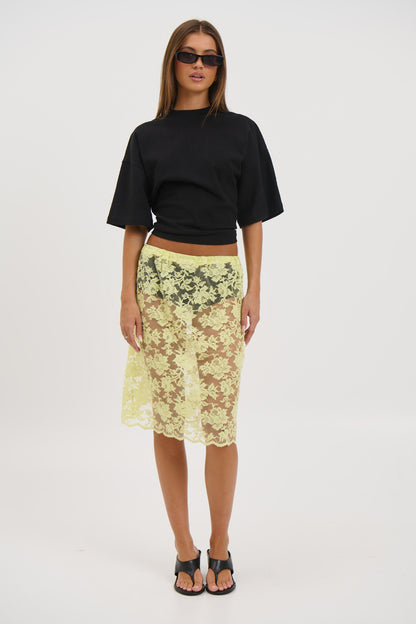 Envy Lace Skirt Lemon - FINAL SALE