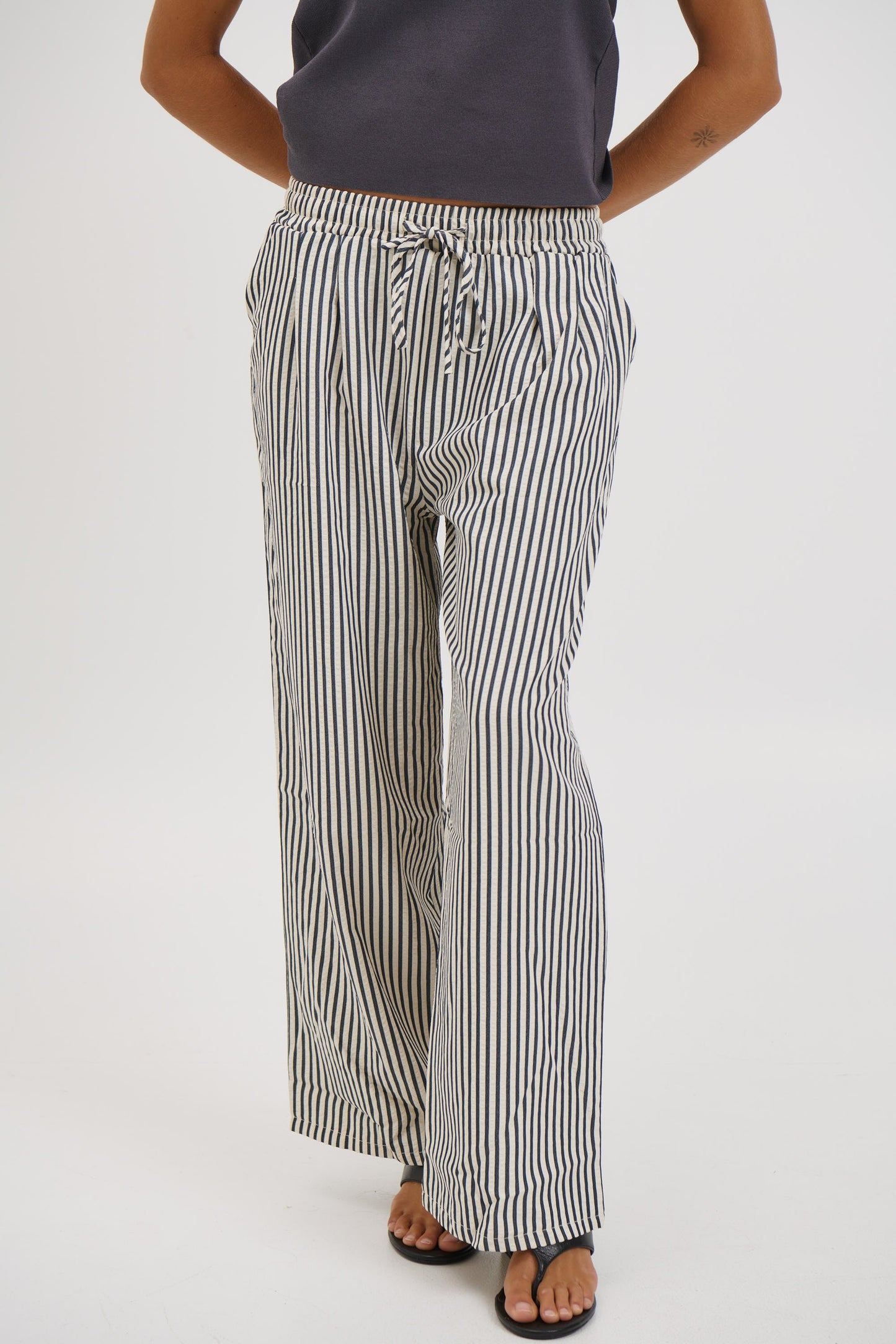 Hazel Pant Black Stripe - FINAL SALE