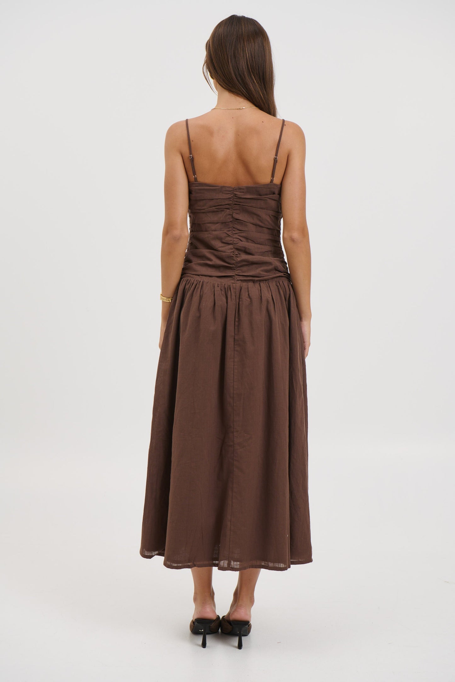 Amity Midi Dress Chocolate - FINAL SALE