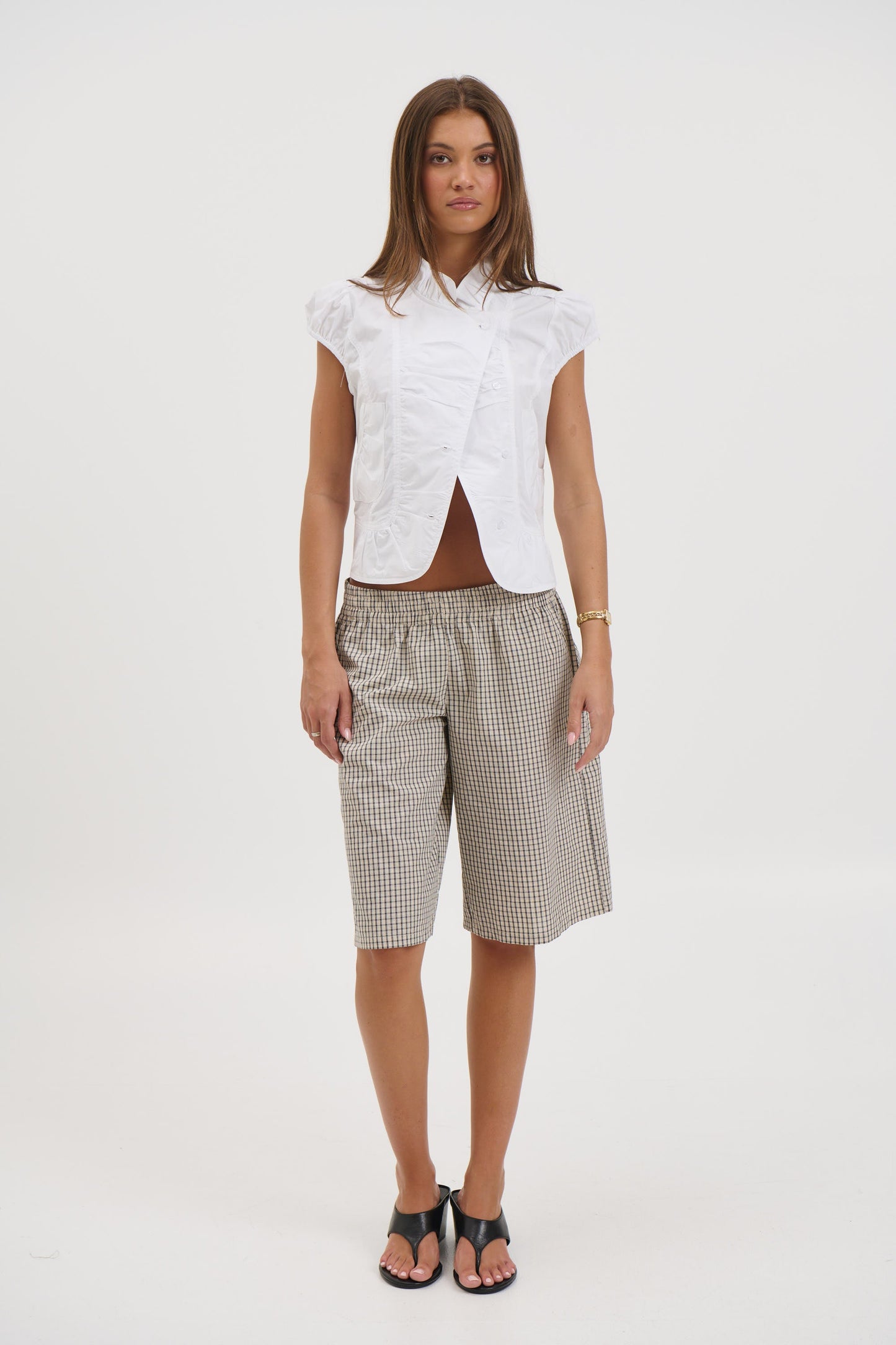 Katherine Short Sleeve Shirt White