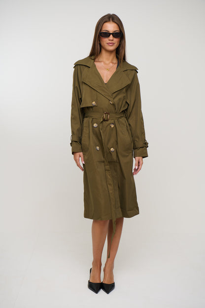 Lia Trench Olive - FINAL SALE