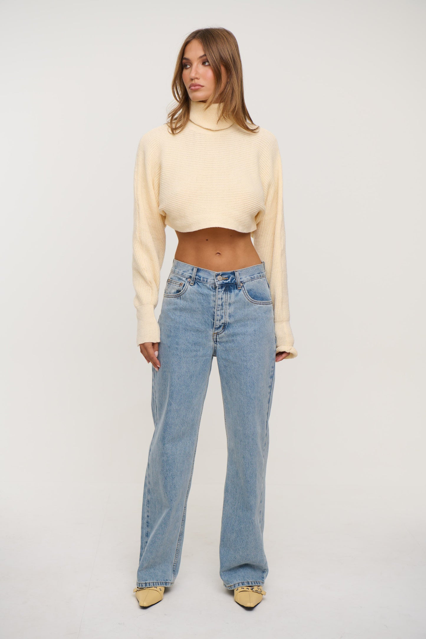 Demi Cropped Knit Lemon