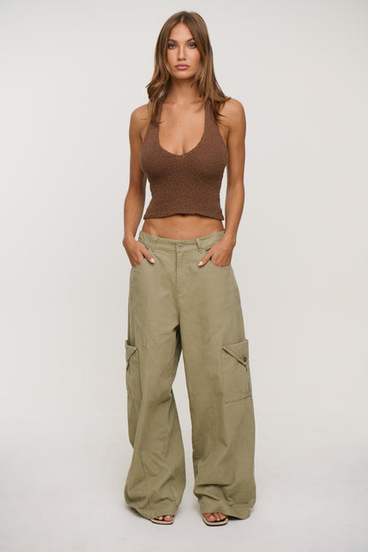 Halo Halter Top Chocolate