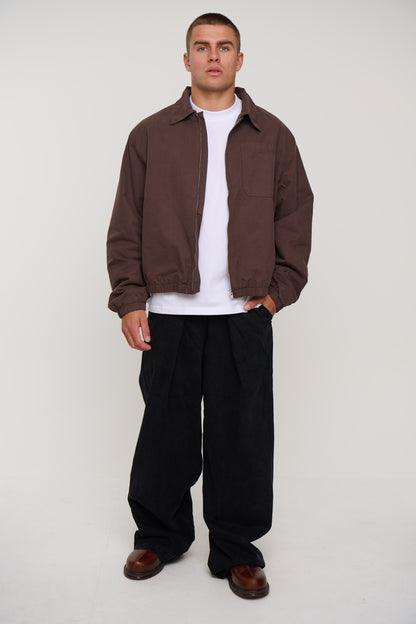 Charlie Soft Cotton Bomber Choc