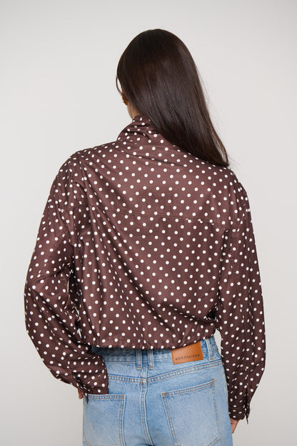 Evelyn Jacket Chocolate Polkadot