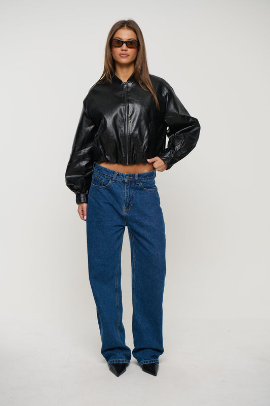 Clara Bomber Vintage Black