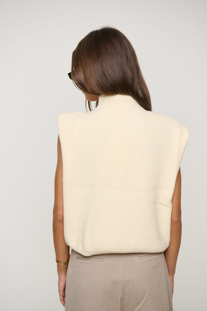 Drew Sleeveless Knit Cream