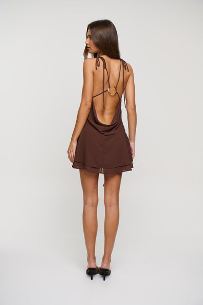 Alessandra Playsuit Chocolate - FINAL SALE
