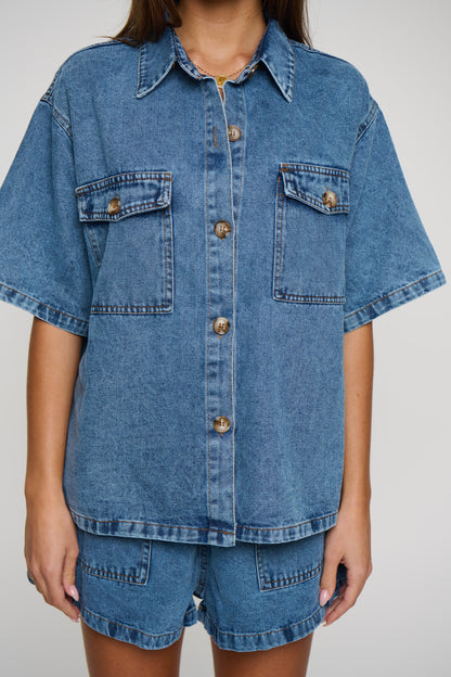 Delaney Denim Set Light Blue