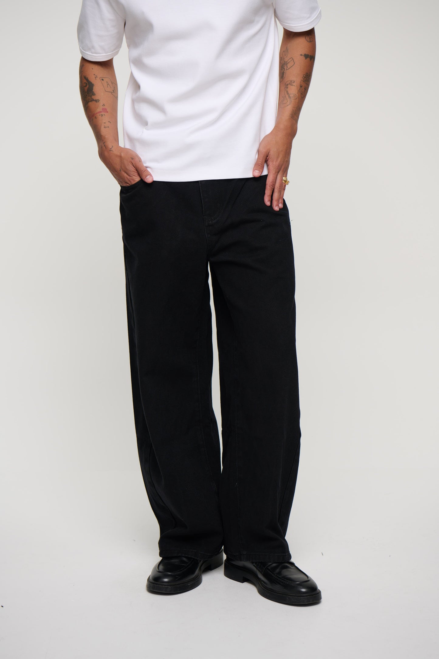 Kyle Wide Denim Black