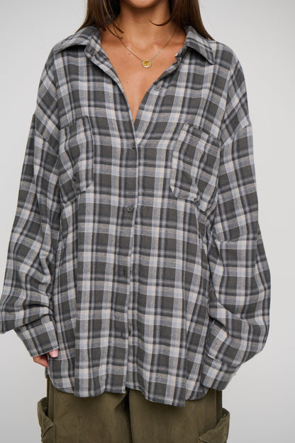 Clarity Shirt Slate Plaid